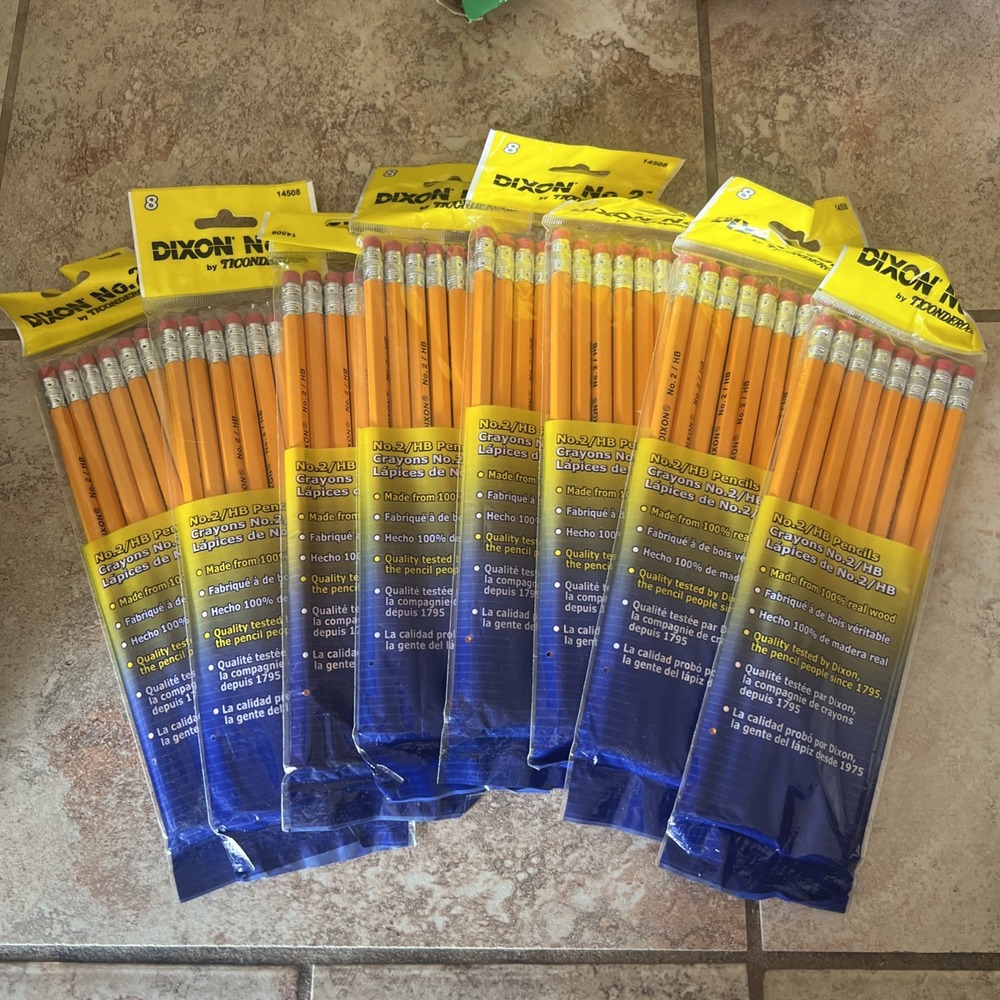 Dixon Ticonderoga No. 2 Pencils- 8 Packs‎ Of 8